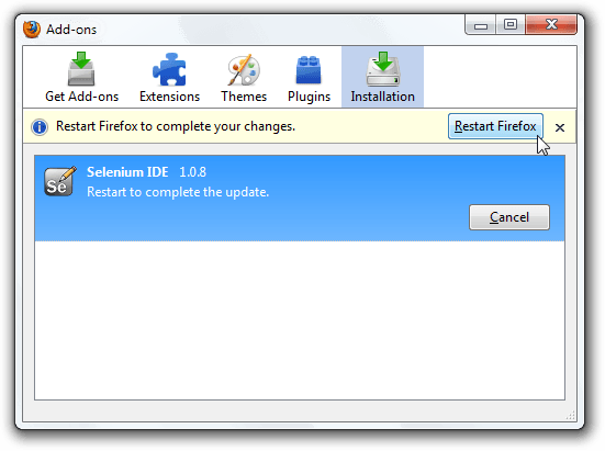 Selenium IDE Installation 3